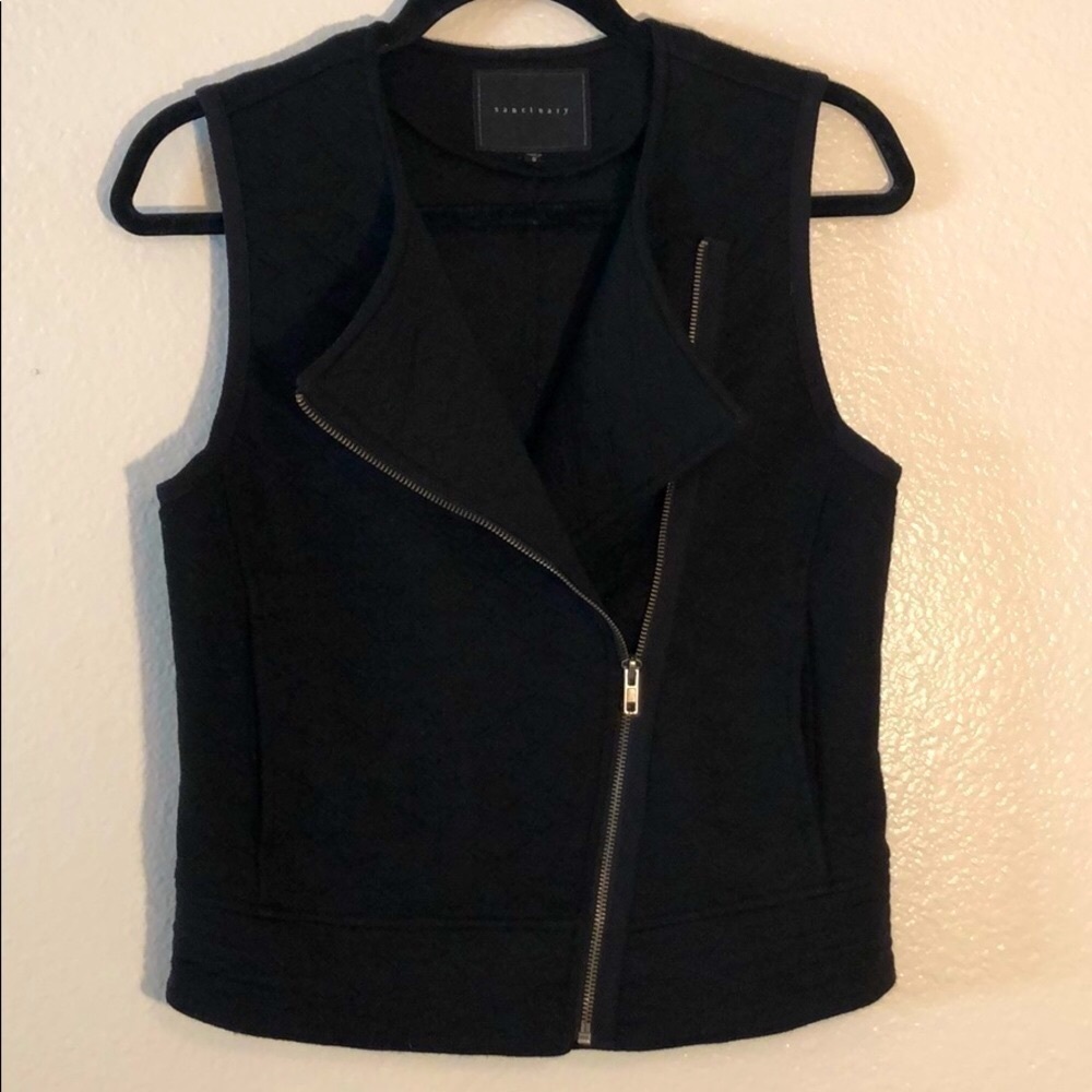 Sanctuary Black Quilted Vest
